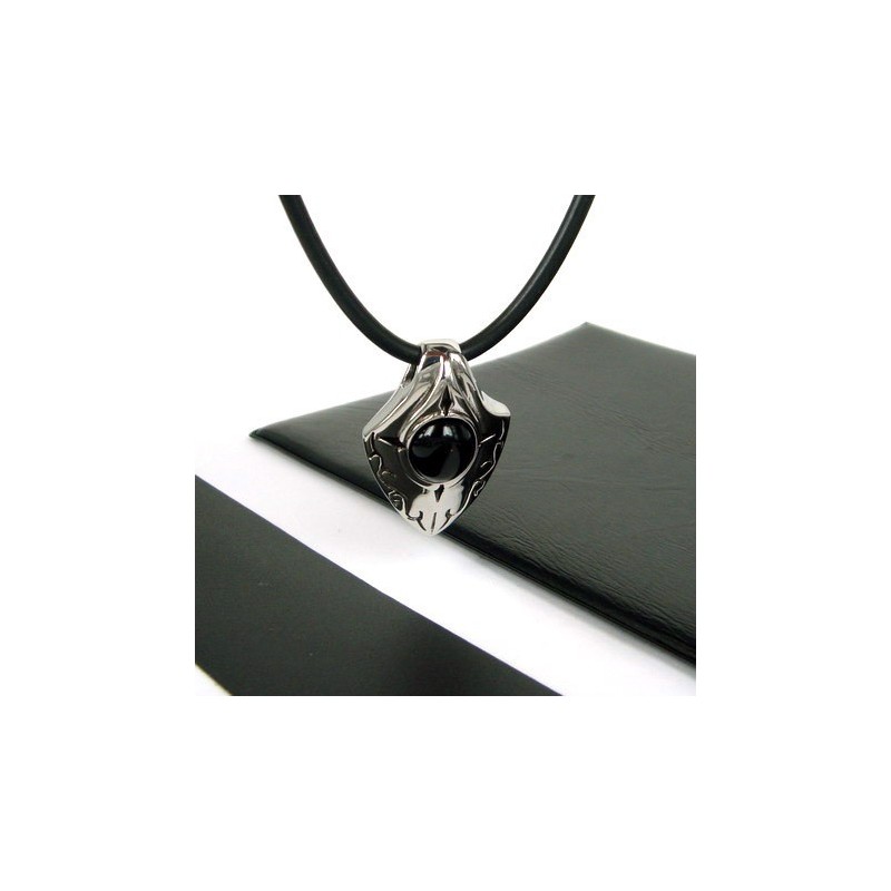 Mann Schild Schwarz Achat Reines Titan Anhänger Geschenk Mann Schild Schwarz Achat Reines Titan Anhänger Geschenk