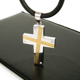 Cool Man Kreuz Edelstein-Anhänger Aus Reinem Titan