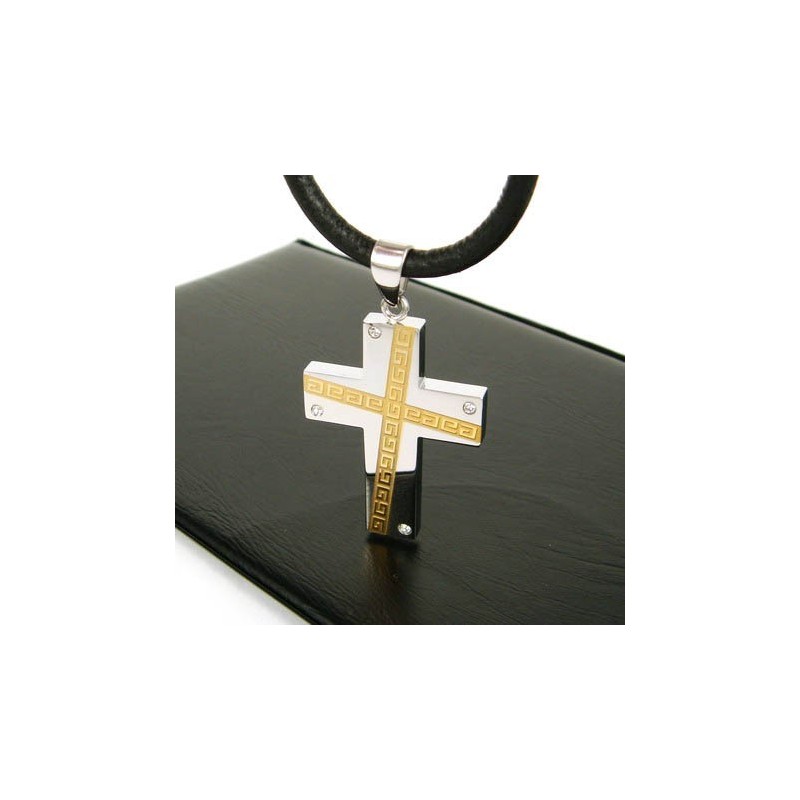 Cool Man Kreuz Edelstein-Anhänger Aus Reinem Titan Cool Man Kreuz Edelstein-Anhänger Aus Reinem Titan