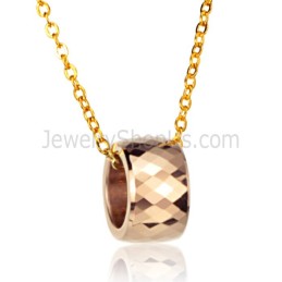 Anhänger Aus Wolfram In Roségold Mit Kompliziertem, Facettenreichem Design Wx718