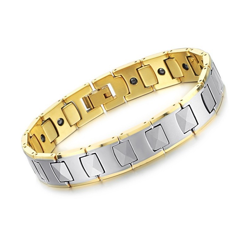 Wolfram Hochglanz Magnetisches Energie-Gesundheitsarmband Pflanzung18K Gold C940 Wolfram Hochglanz Magnetisches Energie-Gesundheitsarmband Pflanzung18K Gold C940