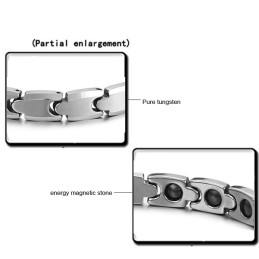 Hochglanzpoliertes Wolfram-Magnetenergie-Gesundheitsarmband C945