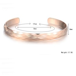 Wolfram-Armreif In Roségold, Hochglanzpoliert, C895