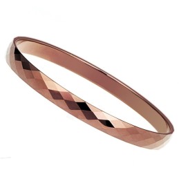 Wolfram Hochglanz Roségold Armband Paar Armreifen C889