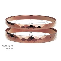 Wolfram Hochglanz Roségold Armband Paar Armreifen C889