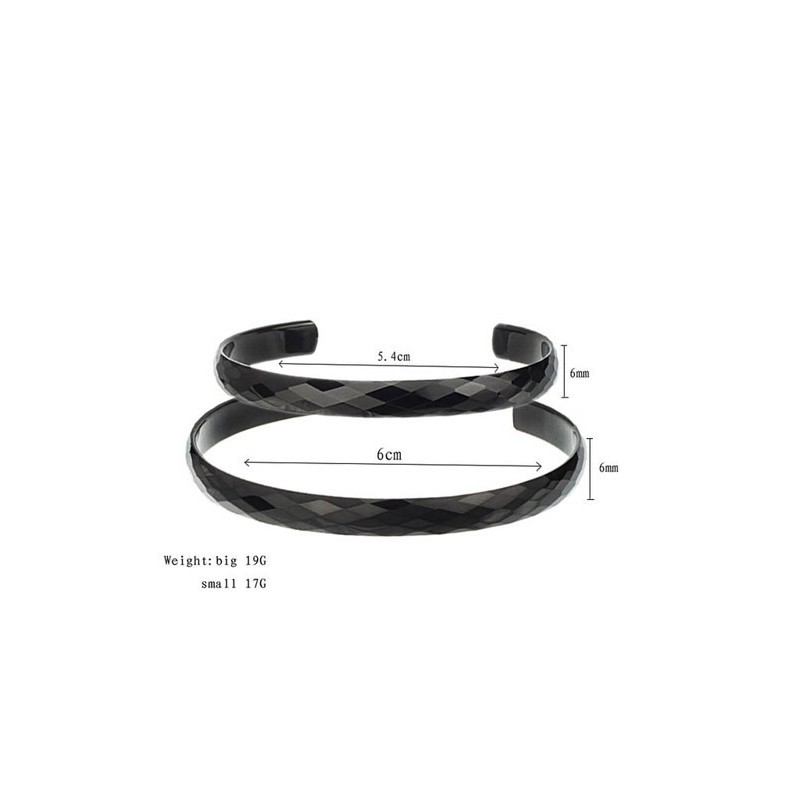 Schwarze Wolfram-Hochglanz-Paar-Armreifen C896 Schwarze Wolfram-Hochglanz-Paar-Armreifen C896