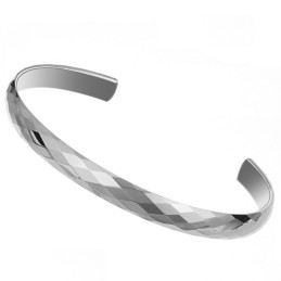 Wolfram-Silber-Hochglanz-Armreif C897