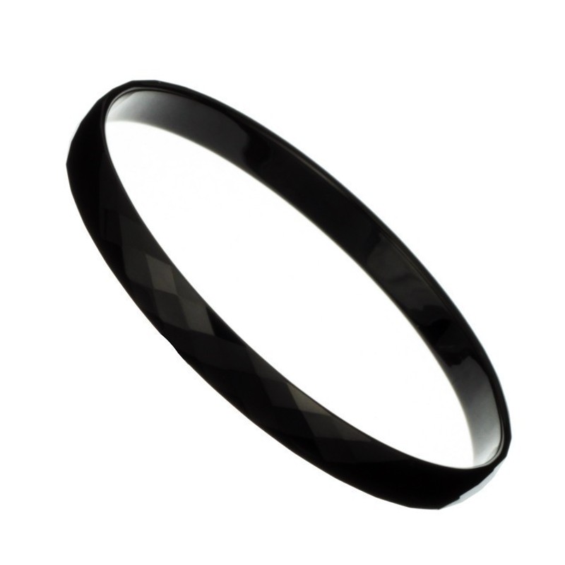 Schwarzer Wolfram-Hochglanz-Armreif C888 Schwarzer Wolfram-Hochglanz-Armreif C888