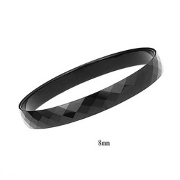 Schwarzer Wolfram-Hochglanz-Armreif C888
