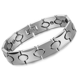 Wolfram-Silber-Armband Mit Energie-Magnetstein C944