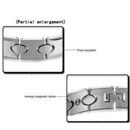 Wolfram-Silber-Armband Mit Energie-Magnetstein C944