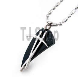 Halskette Mit Anhänger Sutra Man, Schwarzes Symbol, Titanstahl, Geschenk