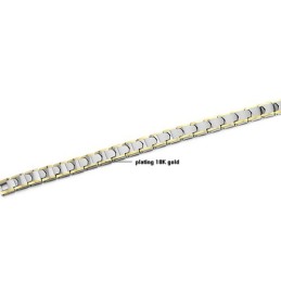 Wolfram-Silber-Weizen-Gliederarmband Mit 18 Karat Goldbeschichtung C933