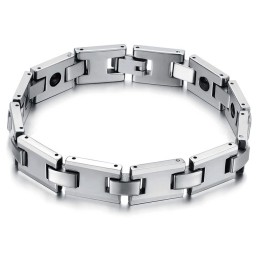Wolfram-Silber-H-Link-Magnet-Energie-Gesundheitsarmband C748
