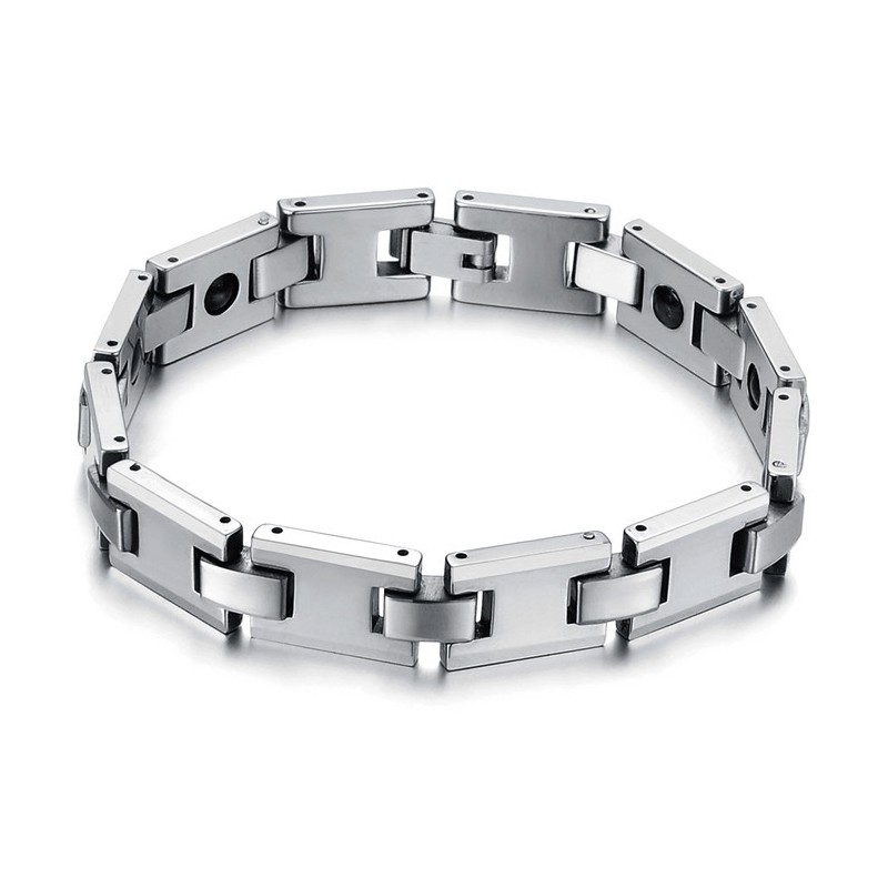 Wolfram-Silber-H-Link-Magnet-Energie-Gesundheitsarmband C748 Wolfram-Silber-H-Link-Magnet-Energie-Gesundheitsarmband C748