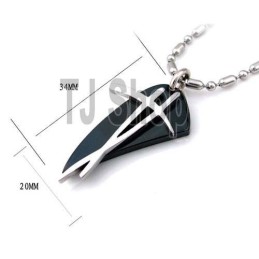 Halskette Mit Anhänger Sutra Man, Schwarzes Symbol, Titanstahl, Geschenk
