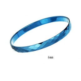 Wolfram Blau Filigrane Multifaceted Design Paar Armreifen C891