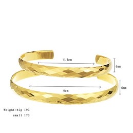 Hochglanzpoliertes Wolfram-Gold-Armband Mit Aufwendigem, Facettenreichem Design, Paar-Armreifen C893