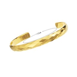 Hochglanzpoliertes Wolfram-Gold-Armband Mit Aufwendigem, Facettenreichem Design, Paar-Armreifen C893