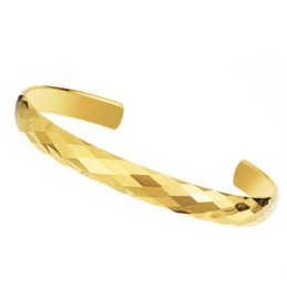 Hochglanzpoliertes Wolfram-Gold-Armband Mit Aufwendigem, Facettenreichem Design, Paar-Armreifen C893