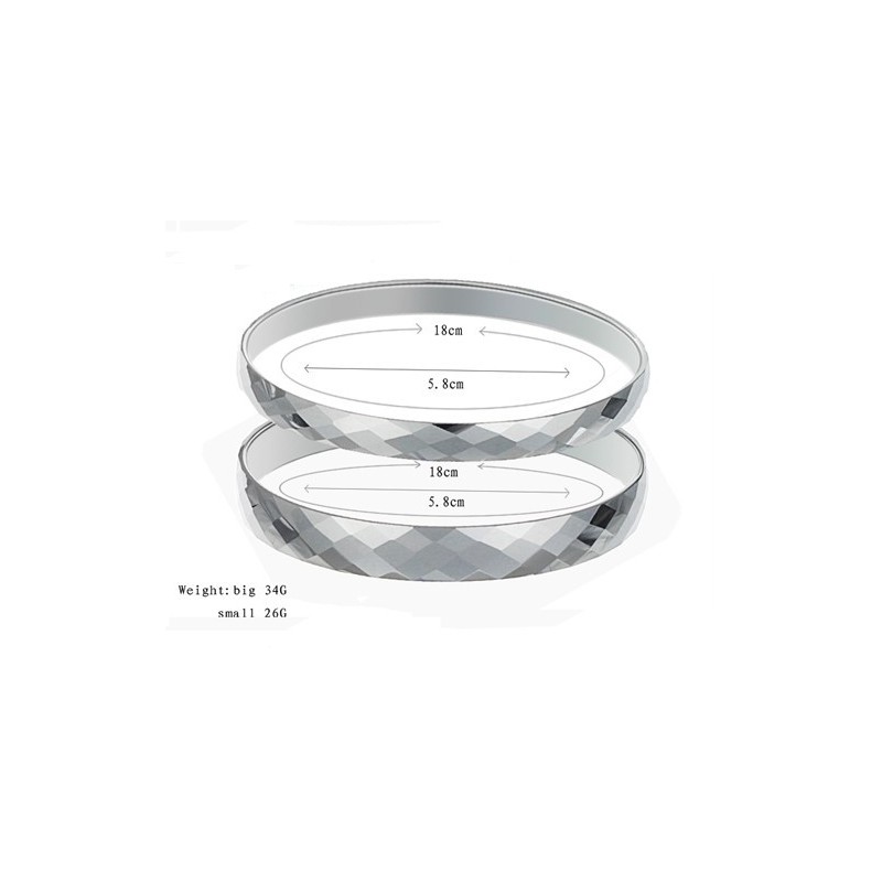 Silber Wolfram Hochglanz Paar Armreifen C890 Silber Wolfram Hochglanz Paar Armreifen C890