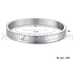 Tatanium "Love" Paar Armreifen Mit Strasssteinen C874