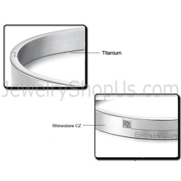 Tatanium "Endless Love" Paar-Armreifen Mit Strasssteinen C870