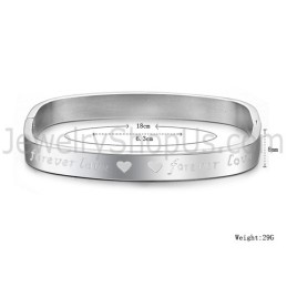Tatanium Square "Foreverlove" Paar Armreifen C865