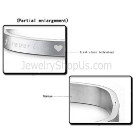 Tatanium Square "Foreverlove" Paar Armreifen C865