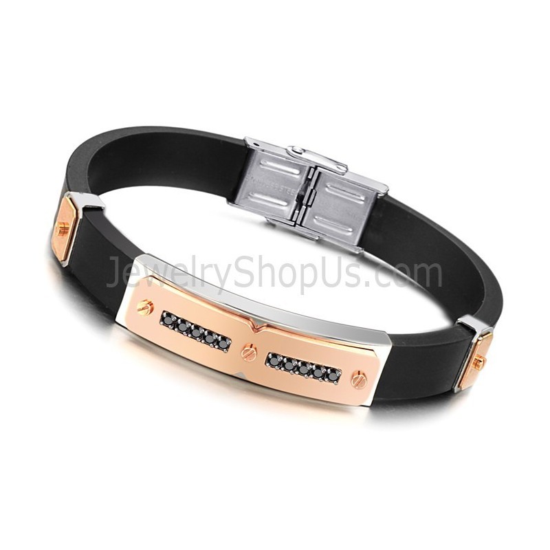 Titan Mit Silikon Magnetische Energie Gesundheit Herrenarmband C703 Titan Mit Silikon Magnetische Energie Gesundheit Herrenarmband C703