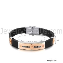 Titan Mit Silikon Magnetische Energie Gesundheit Herrenarmband C703