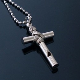 Mann Kreuz Pfeife Anhänger Geschenk - Kostenlose Kette