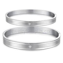 Tatanium "Ture Love Forever" Paar-Armreifen Mit Strasssteinen C861