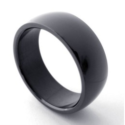 Polierter Schwarzer Titanring