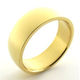 Goldpolierter Titanring