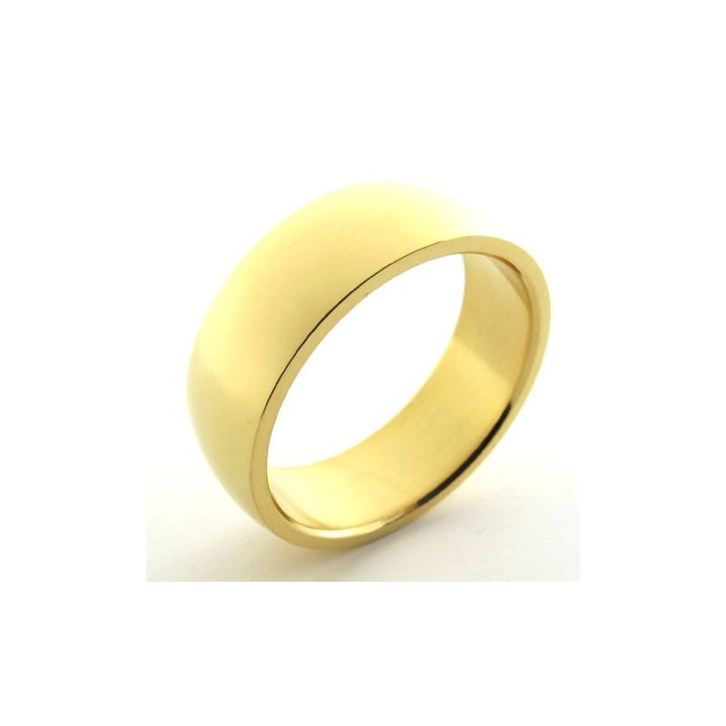 Goldpolierter Titanring Goldpolierter Titanring