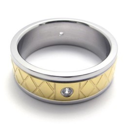 Gold-Diamant-Titan-Ring