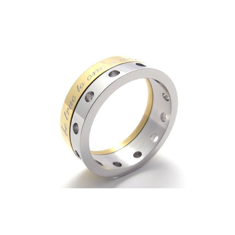 Halbgold-Titanring Halbgold-Titanring
