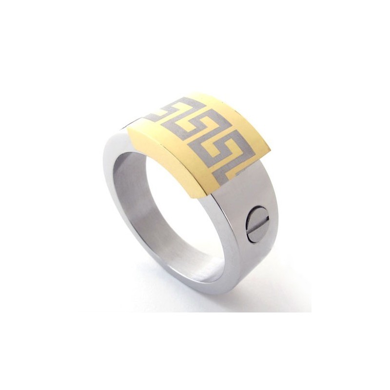 Titanring Mit Goldakzent Titanring Mit Goldakzent