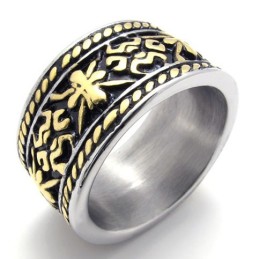 Goldener Vintage-Ring Aus Titan