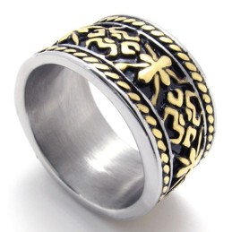 Goldener Vintage-Ring Aus Titan
