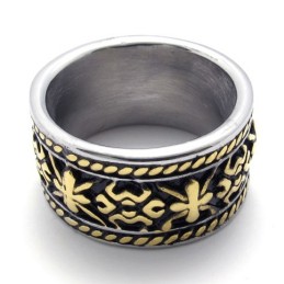 Goldener Vintage-Ring Aus Titan