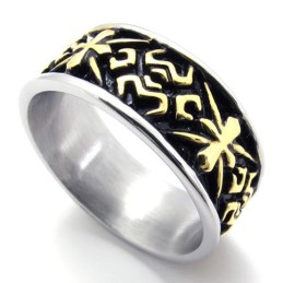 Goldener Vintage-Ring Aus Titan