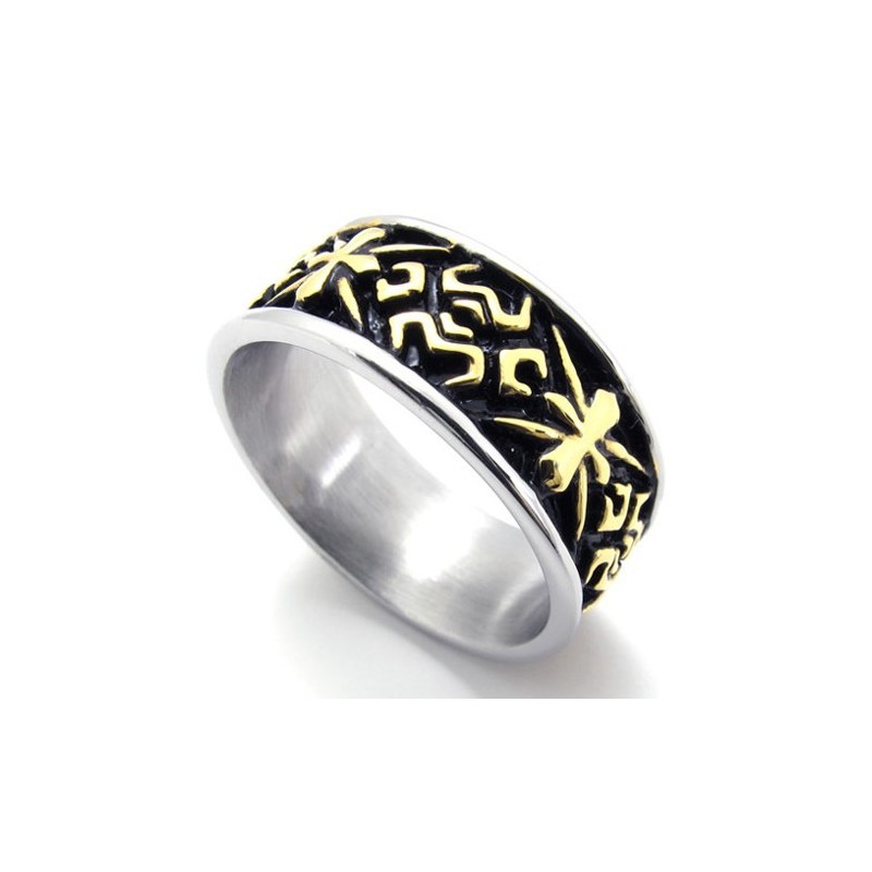 Goldener Vintage-Ring Aus Titan Goldener Vintage-Ring Aus Titan