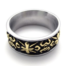 Goldener Vintage-Ring Aus Titan