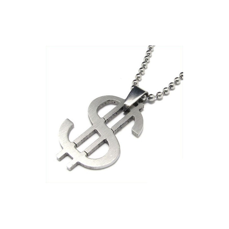 Cool Man Dollar Symbol Reines Titan Halskette Anhänger Kostenlose Kette Cool Man Dollar Symbol Reines Titan Halskette Anhänger Kostenlose Kette
