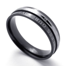 Diamant-Ring Aus Schwarzem Titan