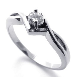 Damen-Diamantring Aus Titan