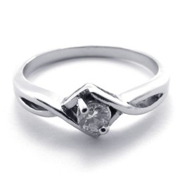 Damen-Diamantring Aus Titan