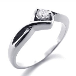 Damen-Diamantring Aus Titan